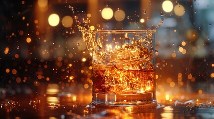 A whisky splash cocktail