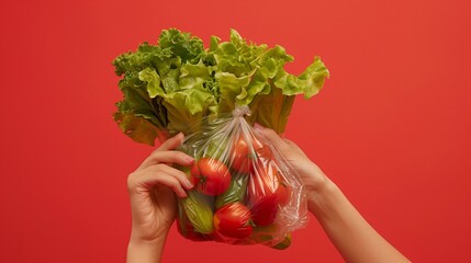 Plastic bag for groceries emphasising its danger and side effects