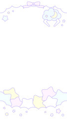 16:9 ファンシースターキャッチャーフレーム⭐︎PNG