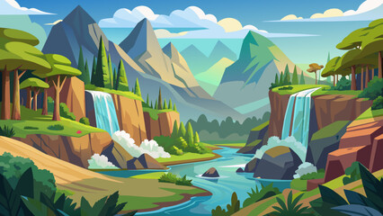 water fall and svg file 