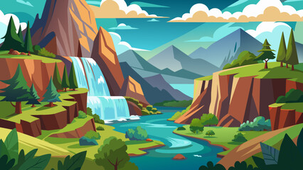 water fall and svg file 