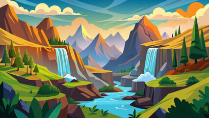 water fall and svg file 