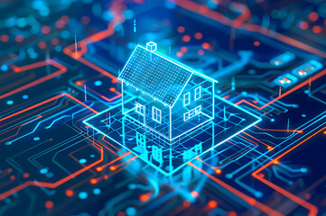 Fototapeta premium Software Real Estate Technology Background