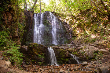 Naklejka na ściany i meble Kolesino Falls, Is a waterfall located above the village of Kolesino in the Municipality of Novo Selo in the southeastern region of North Macedonia