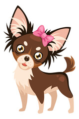 Toy terrier character. Cartoon puppy. Cute dog