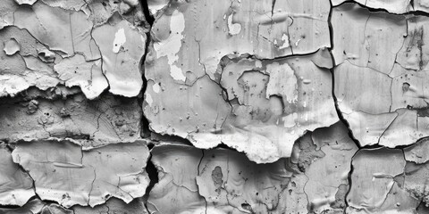 Black and white photo of peeling paint. Ideal for design projects