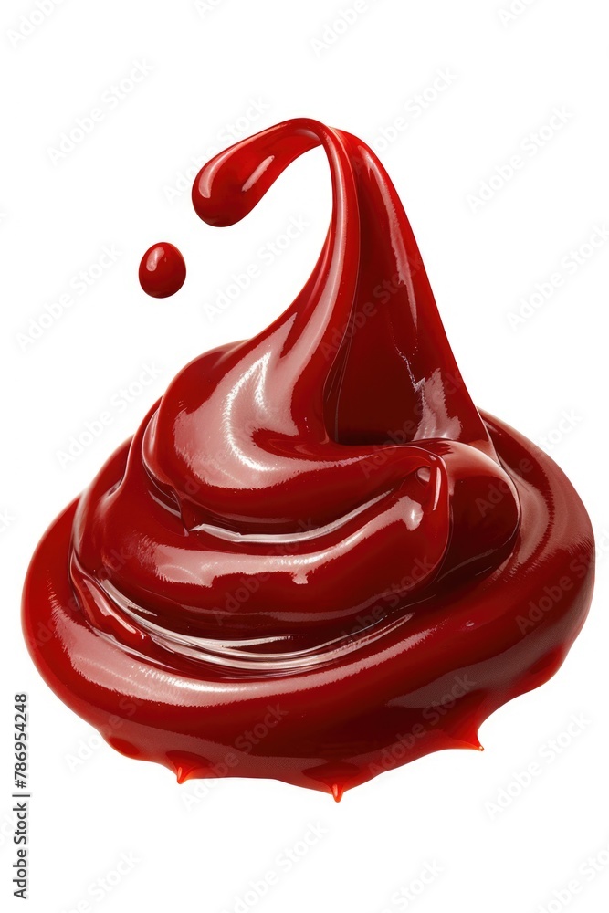Poster a close up of red liquid on a white surface. perfect for science or medical concepts