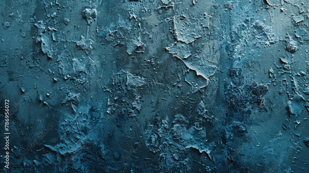 Poster detailed close-up of peeling paint on a wall. suitable for background or texture use
