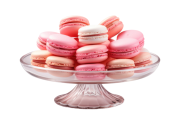 Delicate Delights: A Plate of Pink and White Macaroons