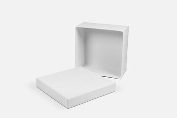 Square Box Mockup Isolated on Background 3D Rendering