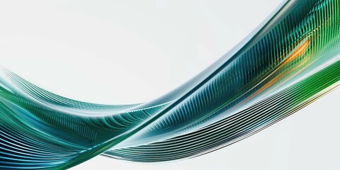 3D render abstract background. Colorful 90s style twisted shapes in motion. Iridescent digital art for poster, banner background, design element. Holographic isolated foil ribbon on white background