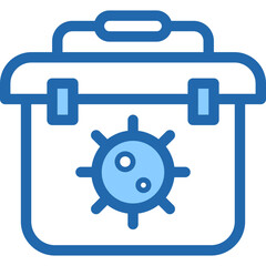 medical box, kit, case, virus medicine Icon