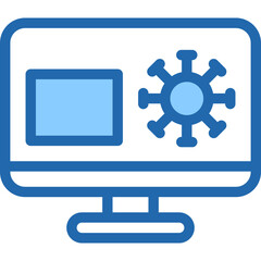 screen, tv, Coronavirus, deceises, news, press Icon