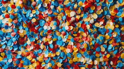 Fototapeta na wymiar Colorful confetti sprinkles up close, perfect for celebrations