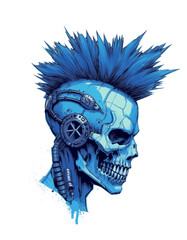 Cyborg Punk Skull - 786964418