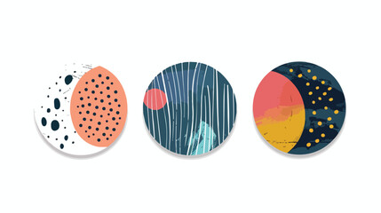 Set of Four vector highlight covers. Abstract background
