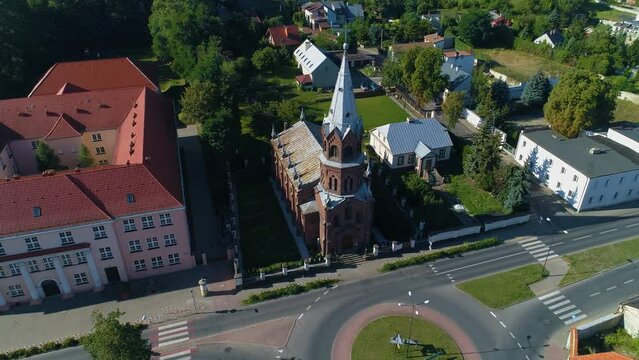 Church Konin Parafia Ewangelicka Aerial View Poland