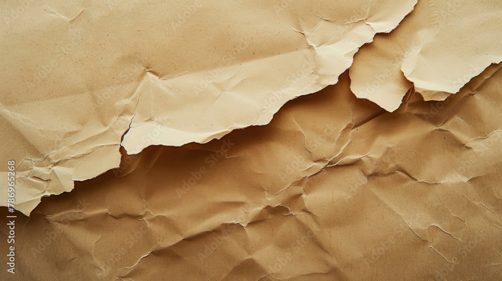 Aufkleber detailed view of a piece of brown paper, suitable for various design projects