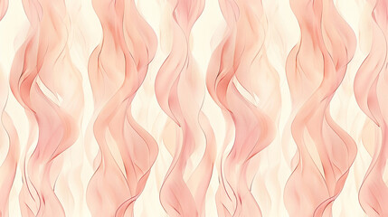 Elegant blush pink and apricot flame waves provide a feminine aesthetic on ivory for beauty brand impact.