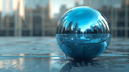 sphere in the pool