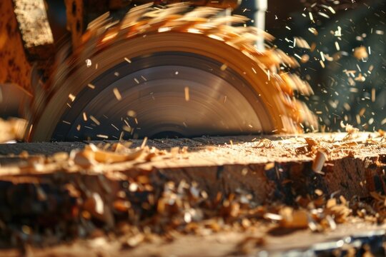 Person cutting wood with a circular saw, ideal for construction projects