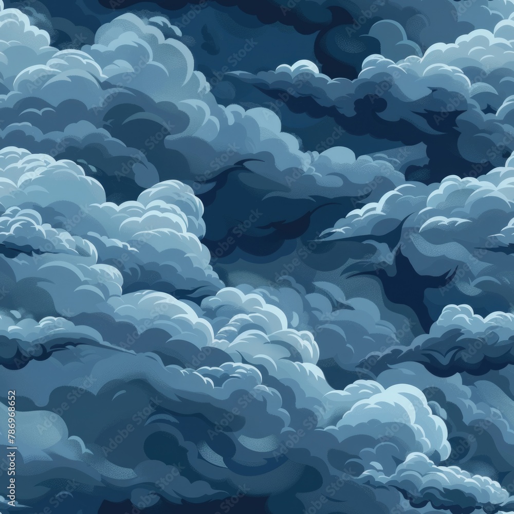 Poster a bunch of clouds in the sky, suitable for various design projects