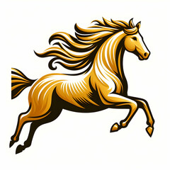 horse illustration horse, animal, vector, stallion, illustration, silhouette, farm, running, mammal, black, pony, wild, gallop,Ai generated 