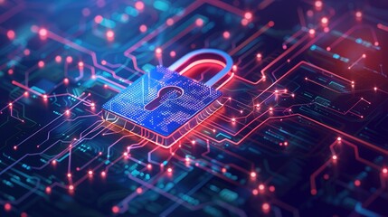 Obraz premium Digital Concept of Data Security