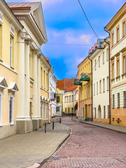 Street view of Vilnius in Lithuania - 786971017