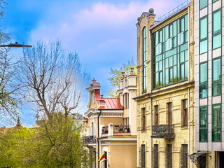 Street view of Vilnius in Lithuania - 786971050