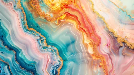 Lichtdoorlatende rolgordijnen zonder boren Kristal Abstract background with colorful mineral pattern