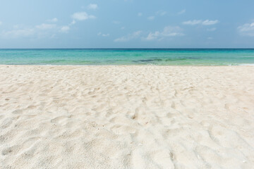 Beautiful beach and tropical sea, Wave of the sea on the sand beach - 786972623
