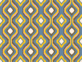 backgroundIkat Flower Pattern Ethnic Geometric native tribal boho motif aztec textile fabric carpet mandalas African