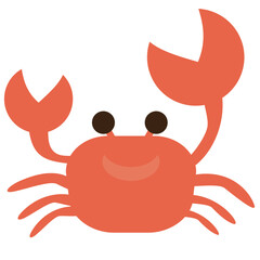 デフォルメしたかわいいカニのベクターイラスト © inoueibuki