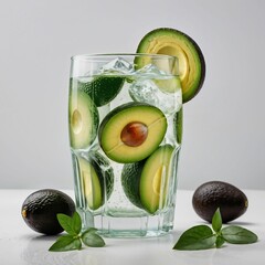 Avocado drink with ice