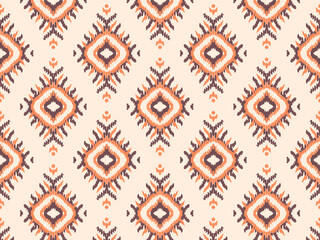 backgroundIkat Flower Pattern Ethnic Geometric native tribal boho motif aztec textile fabric carpet mandalas African