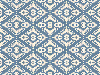 backgroundIkat Flower Pattern Ethnic Geometric native tribal boho motif aztec textile fabric carpet mandalas African