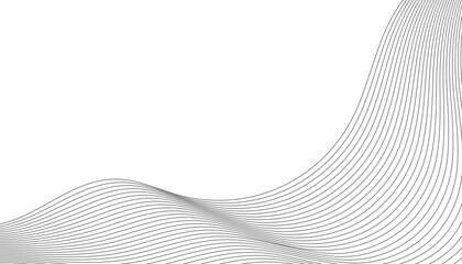 Abstract vector background with grey wavy lines
