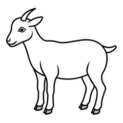 goat isolated mascot,goat silhouette,goat vector,icon,svg,characters,Holiday t shirt,black goat drawn trendy logo Vector illustration,goat line art on a white background