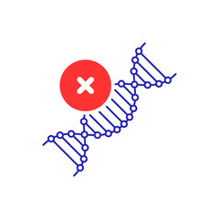 dna sign for bad laboratory test icon