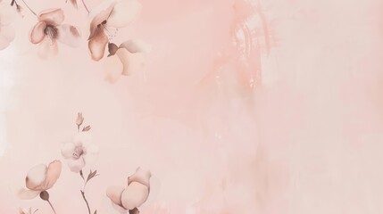 A gentle and soft image of faded flowers in pastel colors, with plenty of copy space for design purposes