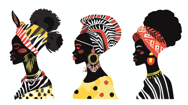 African boho people and zebra animal summer poster 