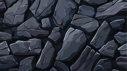 Dark background in stone and layered slate flat vector