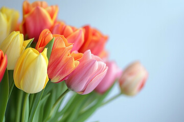 top view photo of tulips