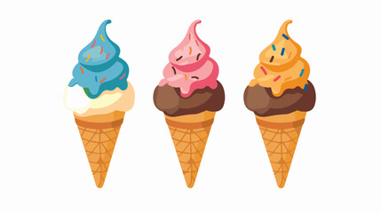 Delicious ice cream icon vector illustration graphic