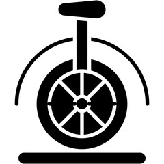 Fototapeta premium Unicycle, monocycle, circus, wheel, ride Icon