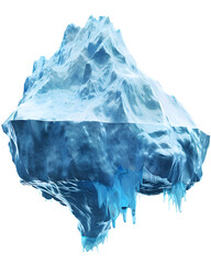Obraz premium Realistic Massive iceberg isolated on white background