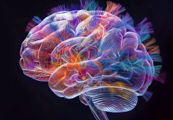 3D Illustration of human brain - obrazy, fototapety, plakaty