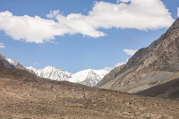 A beautiful view of Snow Covered Mountains