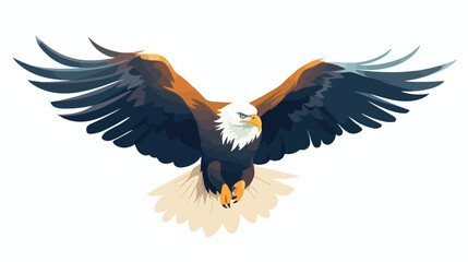 Eagle Soaring Wide Wings Freedom Vector illustration